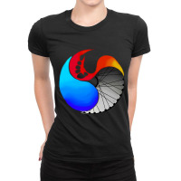 Watercolor Triathlon Yin Yang Ladies Fitted T-shirt | Artistshot