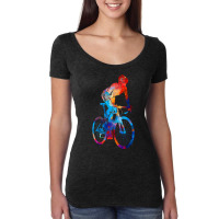 Woman Triathlon Cycling 06 Women's Triblend Scoop T-shirt | Artistshot