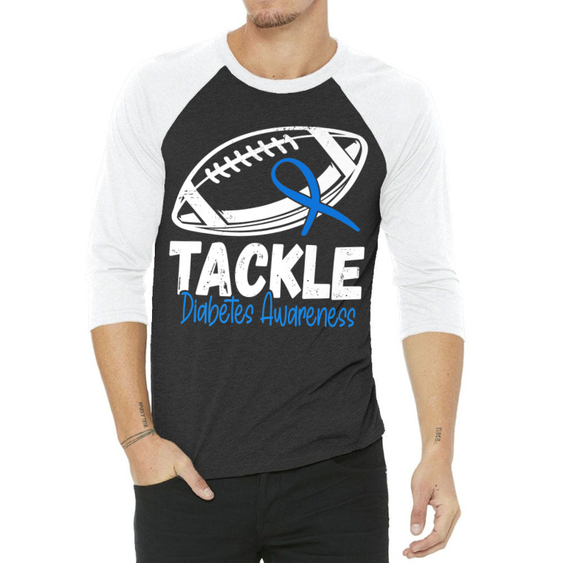 Tackle Diabetic Blue Diabetes Type 1 Awareness Warrior Men Premium T S 3/4 Sleeve Shirt by cm-arts | Artistshot