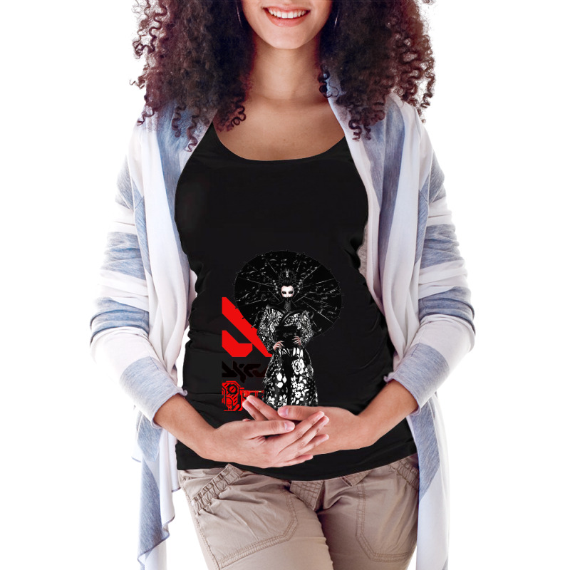 Cyberpunk Geisha Futurist Urban Style Maternity Scoop Neck T-shirt by cm-arts | Artistshot