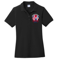 American Raised With Dominican Roots Dominican Republic Flag T Shirt Ladies Polo Shirt | Artistshot