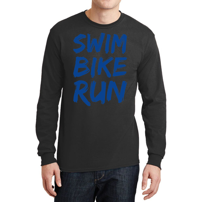 Swim Bike Run, Triathlon Cool Design Long Sleeve Shirts by cm-arts | Artistshot