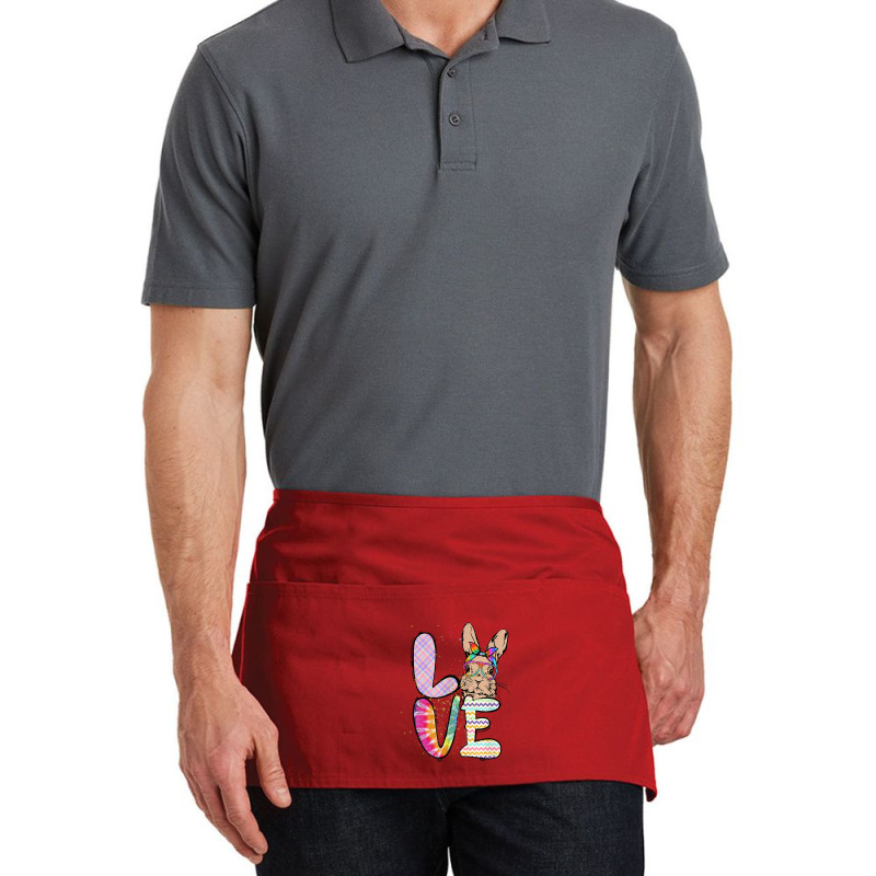 Funny Easter Bunny With Glasses For Women And Rabbit Lover T Shirt Waist Apron by cm-arts | Artistshot