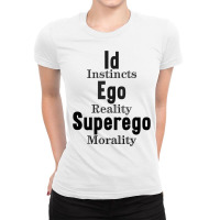 Id Ego Superego Instincts Reality Morality Funny Psychology Tank Top Ladies Fitted T-shirt | Artistshot