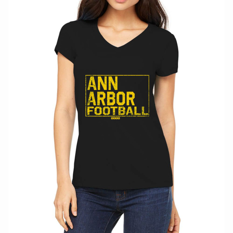 Ann Arbor Tball College Town Located In Michigan Women's V-Neck T-Shirt by cm-arts | Artistshot