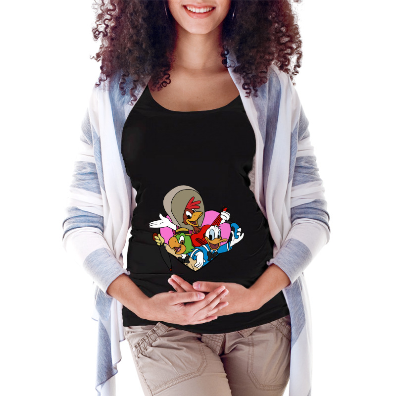 Three Caballeros Love Maternity Scoop Neck T-shirt by cm-arts | Artistshot