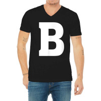 Letter B Capital Letter Alphabet V-neck Tee | Artistshot