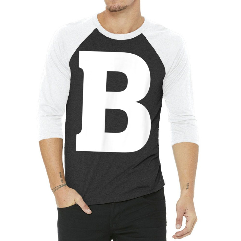 Letter B Capital Letter Alphabet 3/4 Sleeve Shirt by MillaLampman | Artistshot