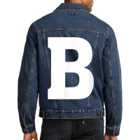 Letter B Capital Letter Alphabet Men Denim Jacket | Artistshot