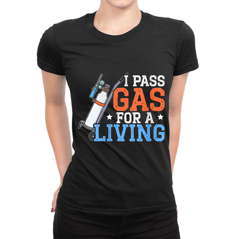 Womens I Pass Gas For A Living Anesthesiologist Doctor Anesthesia V Ne Ladies Fitted T-shirt | Artistshot