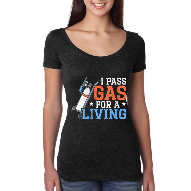 Womens I Pass Gas For A Living Anesthesiologist Doctor Anesthesia V Ne Women's Triblend Scoop T-shirt | Artistshot