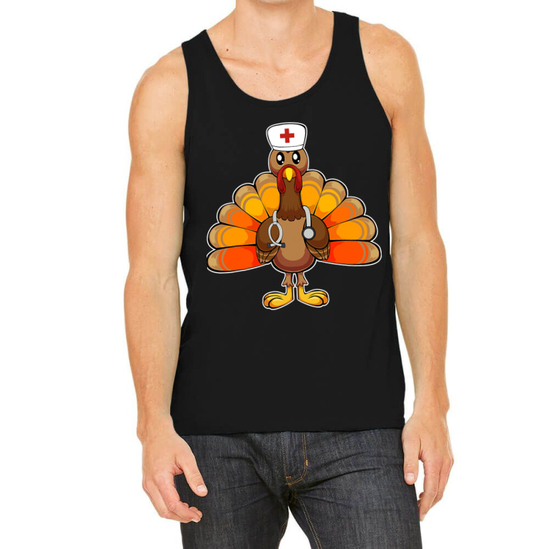 Nurse Turkey Medical Doctor Thanksgiving Dinner Costume Fan Tank Top | Artistshot