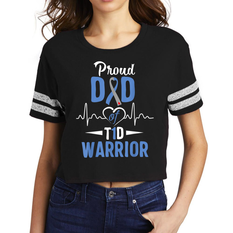 T1d Proud Dad Diabetes Awareness Type 1 Insulin Pancreas Scorecard Crop Tee by RomanMikolyants | Artistshot