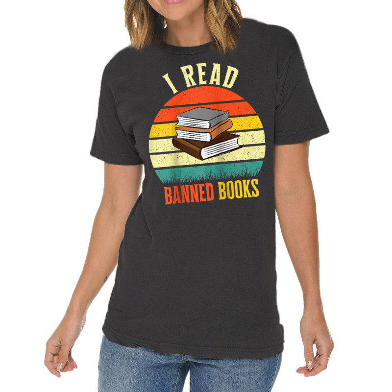 I Read Banned Books Tshirt Bookmark Funny Readers Reading Raglan Baseb Vintage T-Shirt by cm-arts | Artistshot