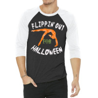 Girls Flipping Out For Halloween Gymnastics Gift 3/4 Sleeve Shirt | Artistshot