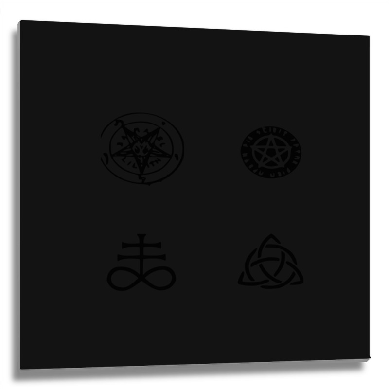 Phasmophobia Ghost Writing Symbols Pack Metal Print Square | Artistshot