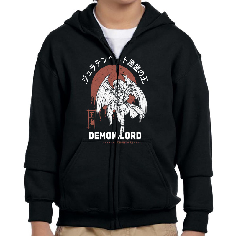 Demon Lord Youth Zipper Hoodie by petterart | Artistshot