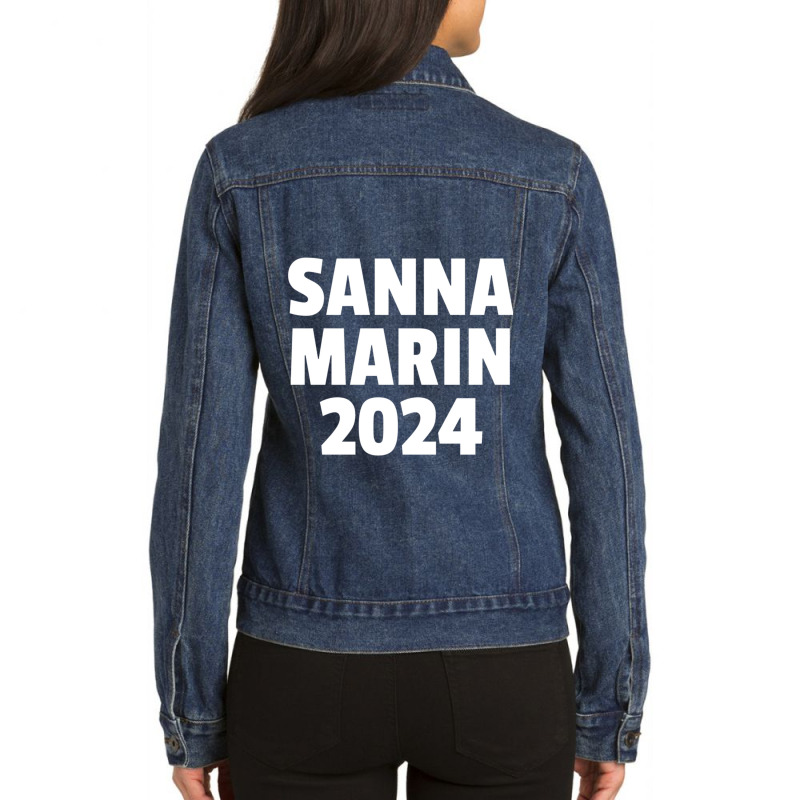 Sanna Marin 2024 - Sanna Marin - Sanna For Ladies Denim Jacket by cm-arts | Artistshot