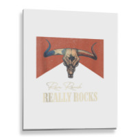 Ram Ranch Really Rocks Vintage Bull Skull Western Country Tank Top Metal Print Vertical | Artistshot