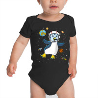 Spaceman Penguin Galaxy And Space Astronaut Seabird Raglan Baseball Te Baby Bodysuit | Artistshot