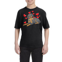 Funny T  Shirt Austrian Black And Tan Hound With Hearts T  Shirt Youth Tee | Artistshot