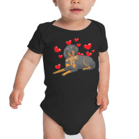 Funny T  Shirt Austrian Black And Tan Hound With Hearts T  Shirt Baby Bodysuit | Artistshot