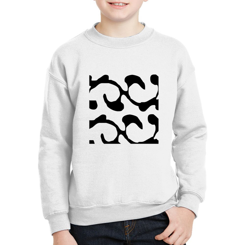 Black And White Swirl Pattern Youth Sweatshirt by antoniohollie | Artistshot