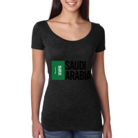 Saudi Arabia Minimal Design Collection Women's Triblend Scoop T-shirt | Artistshot