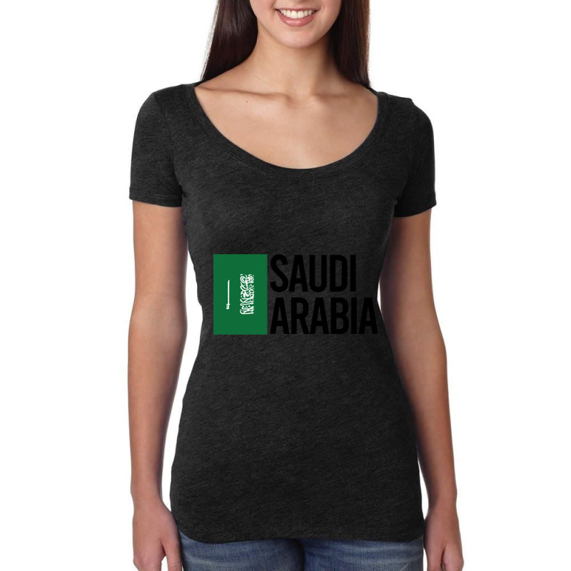 Saudi Arabia Minimal Design Collection Women's Triblend Scoop T-shirt by cm-arts | Artistshot