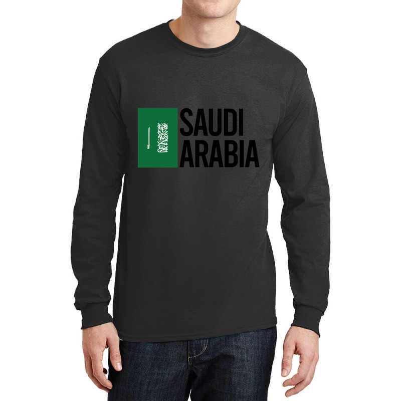 Saudi Arabia Minimal Design Collection Long Sleeve Shirts by cm-arts | Artistshot