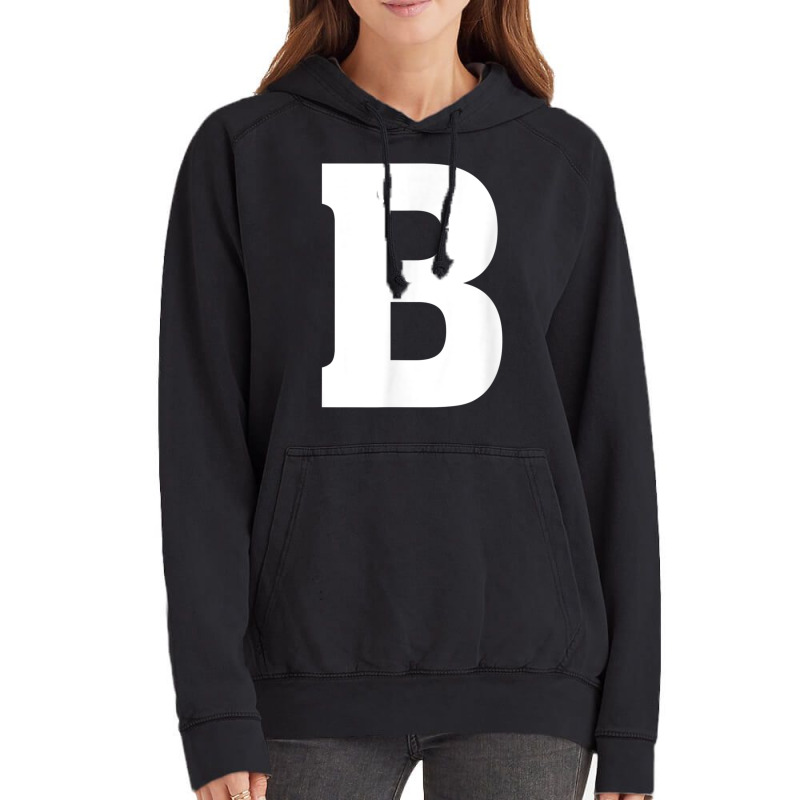 Letter B Capital Letter Alphabet Vintage Hoodie by MillaLampman | Artistshot