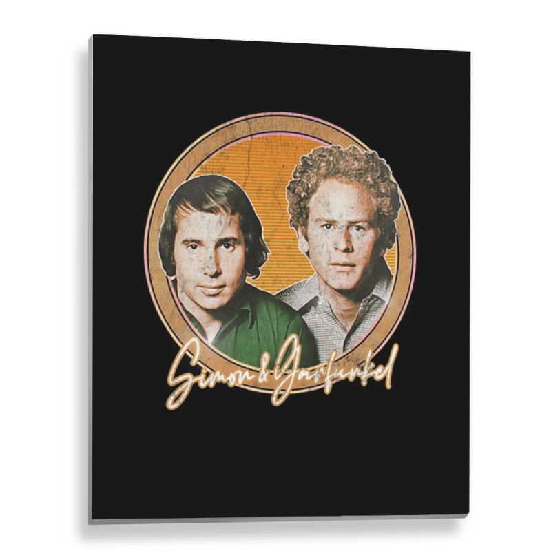 Simon Amp Garfunkel Retro Style Fan Design Metal Print Vertical | Artistshot