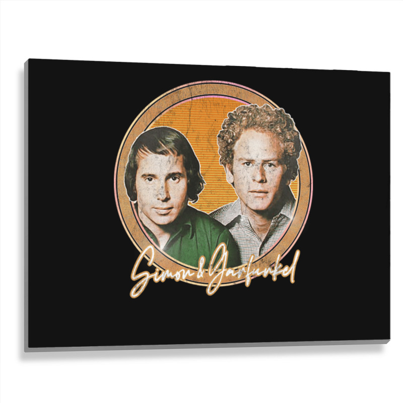 Simon Amp Garfunkel Retro Style Fan Design Metal Print Horizontal | Artistshot