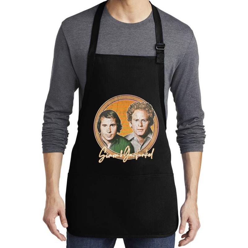 Simon Amp Garfunkel Retro Style Fan Design Medium-length Apron | Artistshot