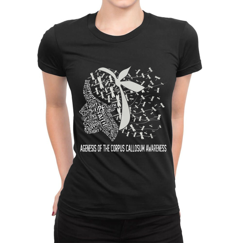 Womens We Wear Silver For Agenesis Of The Corpus Callosum Awareness V Ladies Fitted T-Shirt by cm-arts | Artistshot