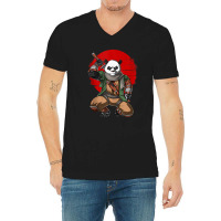 Panda Bear Ninja Samurai Warrior Funny Kung Fu Animal Kids V-neck Tee | Artistshot