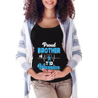 Proud Brother Of A T1d Warrior Diabetic Diabetes Awareness Maternity Scoop Neck T-shirt | Artistshot