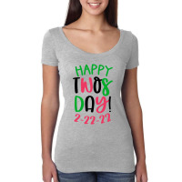 Happy Twosday 2022 Women's Triblend Scoop T-shirt | Artistshot