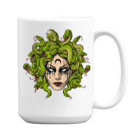 Medusa Greek Goddess Snakes Ancient Greece Mythology Gothic 15 Oz Coffee Mug | Artistshot