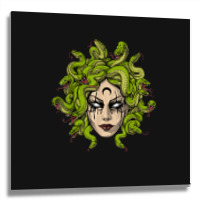 Medusa Greek Goddess Snakes Ancient Greece Mythology Gothic Metal Print Square | Artistshot