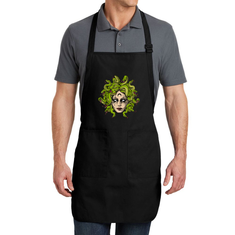 Medusa Greek Goddess Snakes Ancient Greece Mythology Gothic Full-length Apron | Artistshot