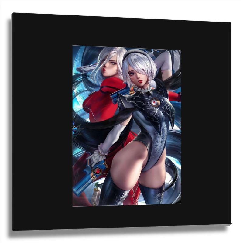 Bayonetta's Classic Banner Metal Print Square | Artistshot