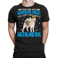 Greenland Dog T  Shirt Greenland Dog With Guardian Angel T  Shirt T-shirt | Artistshot