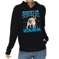 Greenland Dog T  Shirt Greenland Dog With Guardian Angel T  Shirt Lightweight Hoodie | Artistshot