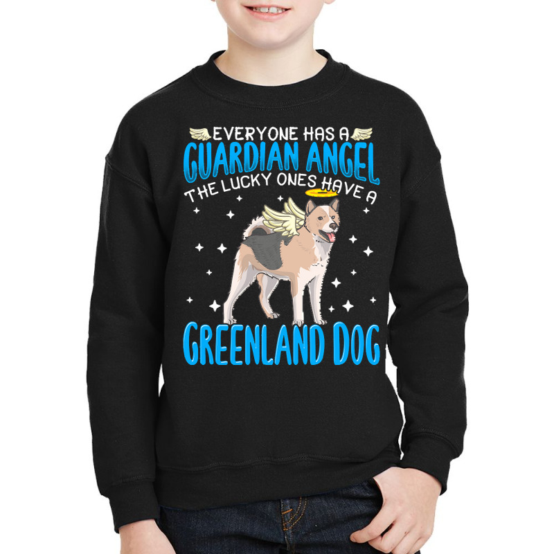 Greenland Dog T  Shirt Greenland Dog With Guardian Angel T  Shirt Youth Sweatshirt | Artistshot