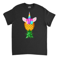 Swinger Upside Down Pineapple Magical Unicorn Rainbow Head Premium T S Classic T-shirt | Artistshot