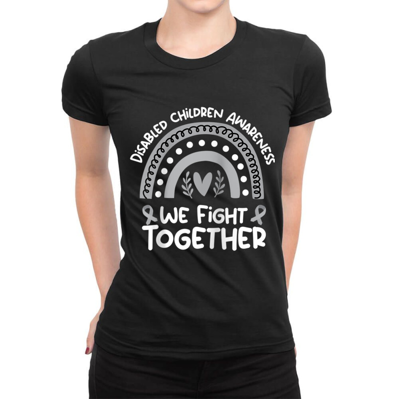 We Fight Together  Disabled Children Awareness Month Raglan Baseball T Ladies Fitted T-Shirt by cm-arts | Artistshot