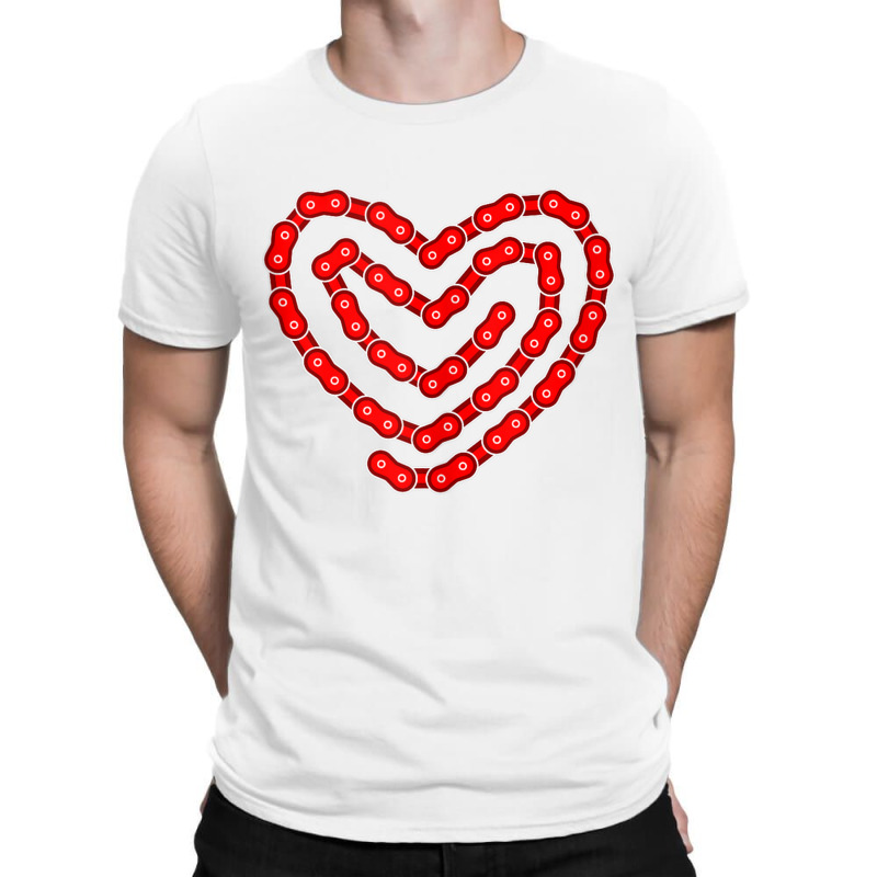 Fancy Bicycle Chain Biking Biker Heart Cycling Tank Top T-shirt | Artistshot