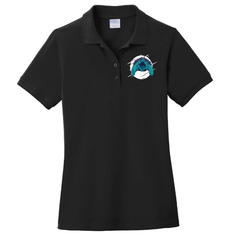 Alligator Snapping Turtle Ladies Polo Shirt by kevinnichols | Artistshot