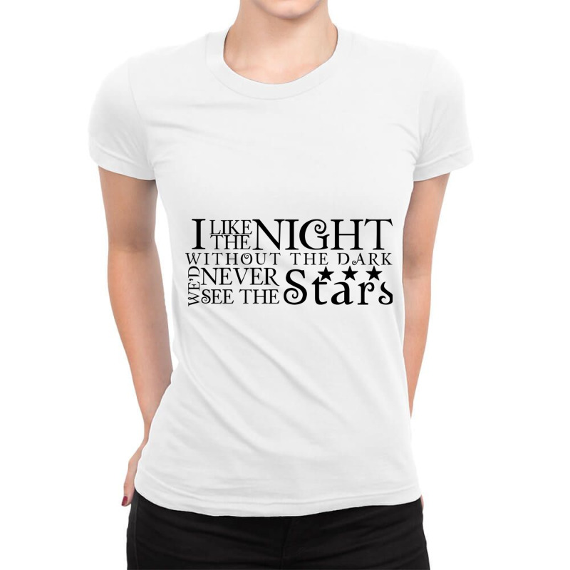 I Like The Night Ladies Fitted T-Shirt by MONIQUEWORTH | Artistshot